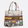 Dior Small Book Tote Bag In Ciel de Reve Embroidery 123