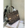 Dior Medium Book Tote In Beige Multicolor Mizza Embroidery 150