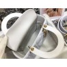 Dior Medium Lady D-Lite Bag In White Macrocannage Technical Fabric 245