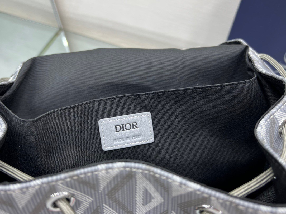 Dior Hit the Road Backpack In Gray CD Diamond Canvas 310