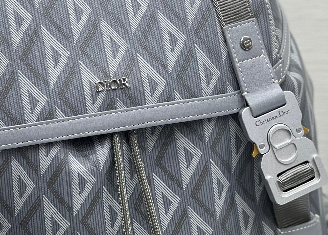 Dior Hit the Road Backpack In Gray CD Diamond Canvas 310