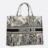 Dior Book Tote Bag In Toile de Jouy Carnivora Motif 291