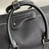 Dior Lingot 50 Duffle Bag In Black Grained Calfskin 687