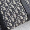 Dior Lingot 50 Duffle Bag In Black Oblique Jacquard 718