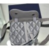 Dior Men's Mini Saddle Bag In Gray CD Diamond Canvas 761