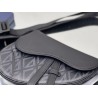 Dior Men's Mini Saddle Bag In Black CD Diamond Canvas 831