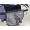 Dior Men's Mini Saddle Bag In Black CD Diamond Canvas 831