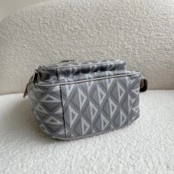 Dior Mini Rider Sling Bag In Gray CD Diamond Canvas 913