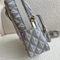 Dior Mini Rider Sling Bag In Gray CD Diamond Canvas 913