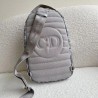 Dior Mini Rider Sling Bag In Gray CD Diamond Canvas 913