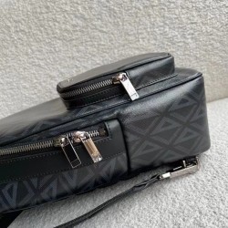 Dior Mini Rider Sling Bag In Black CD Diamond Canvas 270