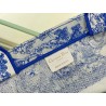 Dior Medium Book Tote Bag In Blue Transparent Toile de Jouy Canvas 488