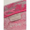 Dior Medium Book Tote Bag In Pink Transparent Toile de Jouy Canvas 542