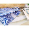 Dior Large Book Tote Bag In Blue Transparent Toile de Jouy Canvas 659