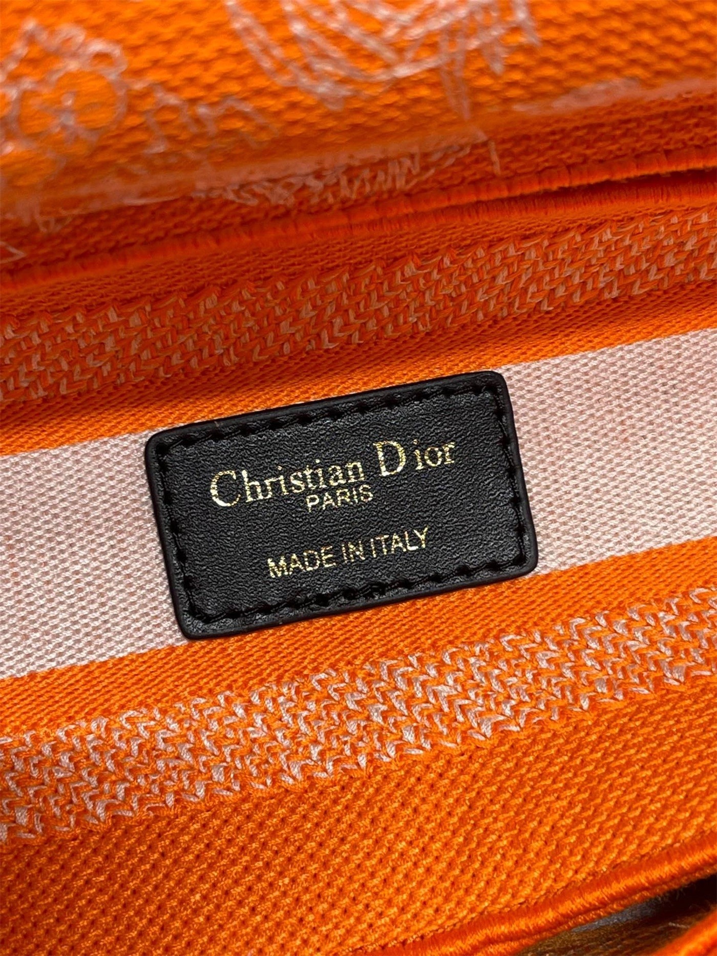 Dior Medium Lady D-Lite Bag In Fluorescent Orange Toile de Jouy Reverse Embroidery 632