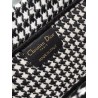 Dior Book Tote Bag In Houndstooth Embroidered Canvas 347