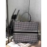 Dior Book Tote Bag In Houndstooth Embroidered Canvas 347