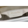 Dior Mini Lady Dior Bag In White Lambskin with Star Embroidery 800