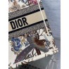 Dior Medium Book Tote Bag In White Jardin d'Hiver Embroidery 644