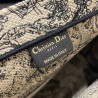 Dior Medium Book Tote Bag In Brown Toile de Jouy Embroidery 671