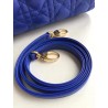 Dior Medium Lady Dior Bag In Blue Lambskin 190