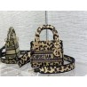 Dior Mini Lady D-Lite Bag In Beige Multicolor Mizza Embroidery 956