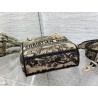 Dior Mini Lady D-Lite Bag In Brown Toile de Jouy Embroidery 985