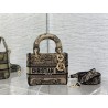 Dior Mini Lady D-Lite Bag In Brown Toile de Jouy Embroidery 985