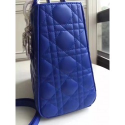 Dior Medium Lady Dior Bag In Blue Lambskin 190