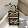 Dior Mini Book Tote Phone Bag In Beige Multicolor Mizza Embroidery 933