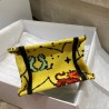 Dior Mini Book Tote Phone Bag In Yellow Pixel Zodiac Embroidery 878