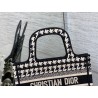 Dior Mini Book Tote Bag In Micro Houndstooth Embroidery 964