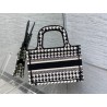 Dior Mini Book Tote Bag In Micro Houndstooth Embroidery 964