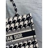 Dior Small Book Tote Bag In Micro Houndstooth Embroidery  000