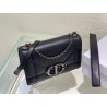 Dior 30 Montaigne Chain Bag With Handle In Black Lambskin 061