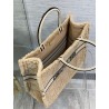 Dior Large Book Tote Bag In Beige Cannage Shearling 199