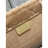 Dior Large Book Tote Bag In Beige Cannage Shearling 199