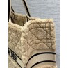 Dior Large Book Tote Bag In Beige Cannage Shearling 199