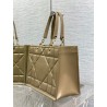 Dior Medium Essential Tote Bag In Hazelnut Archicannage Calfskin 231