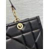 Dior Medium Essential Tote Bag In Black Archicannage Calfskin 269