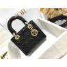 Dior Small Lady Dior Bag In Black Patent Cannage Calfskin 295