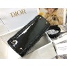 Dior Small Lady Dior Bag In Black Patent Cannage Calfskin 295