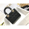 Dior Small Lady Dior Bag In Black Patent Cannage Calfskin 295