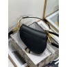 Dior Saddle Mini Bag with Strap in Black Grained Calfskin 479