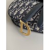 Dior Saddle Mini Bag with Strap in Blue Oblique Jacquard 744