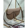 Dior Saddle Bag with Strap in Warm Taupe Grained Calfskin 804