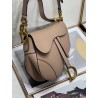 Dior Saddle Bag with Strap in Warm Taupe Grained Calfskin 804