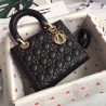 Dior Medium Lady Dior Bag In Black Lambskin 906