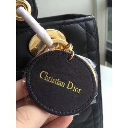 Dior Medium Lady Dior Bag In Black Lambskin 906