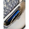 Dior Saddle Bag with Strap in Blue Oblique Jacquard 314